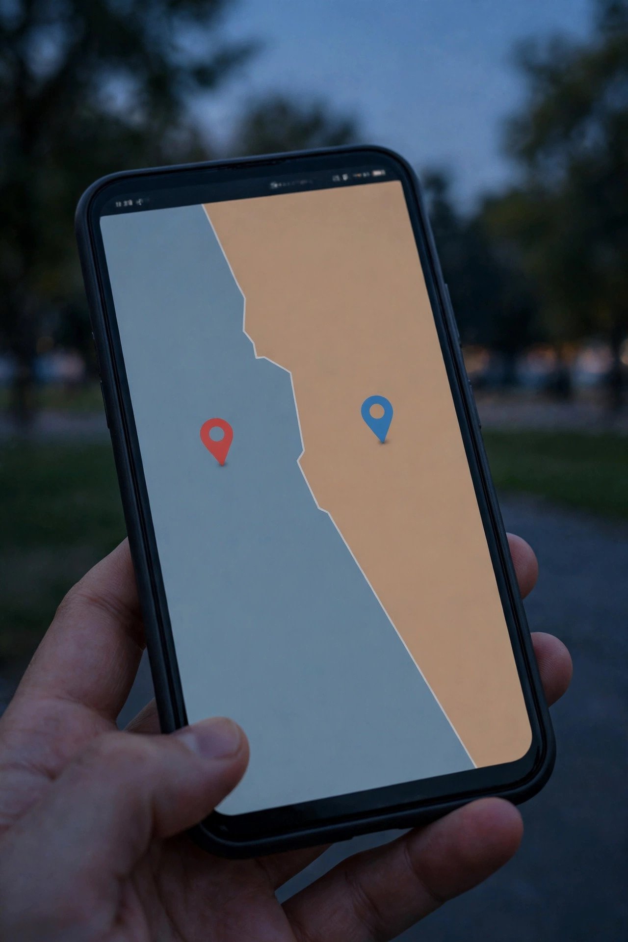 Smartphone showing conflicting location reports for 2484556960