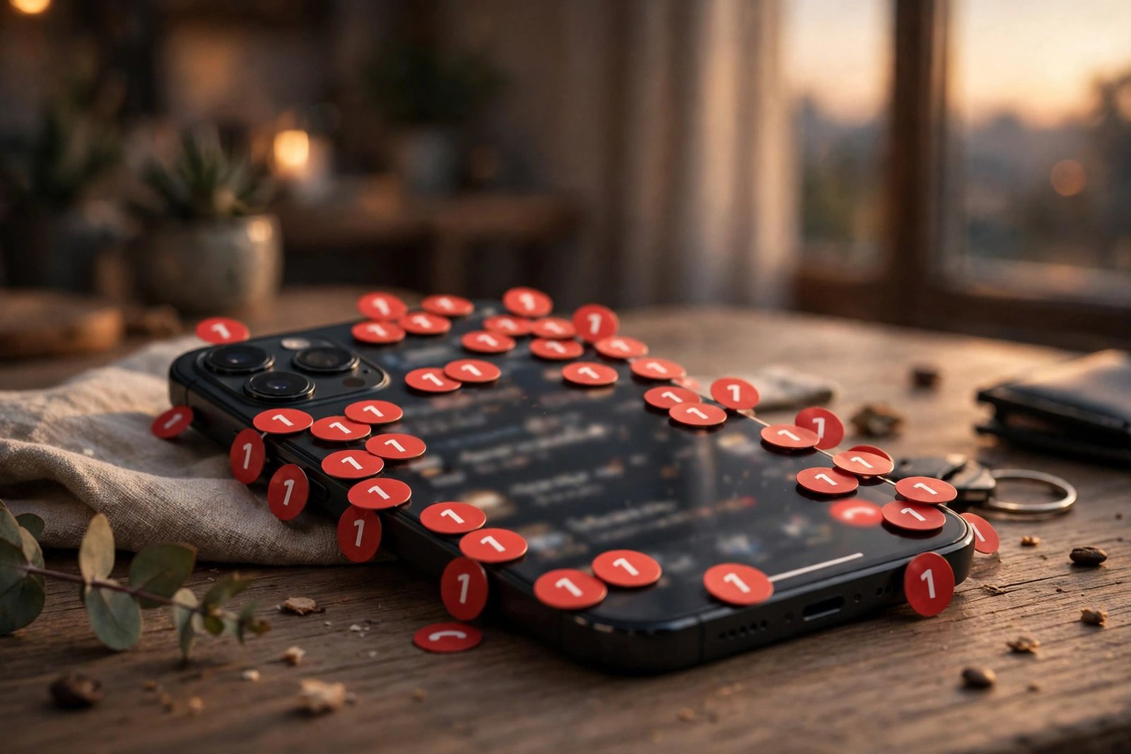 Smartphone covered in missed-call notifications from 6789613289