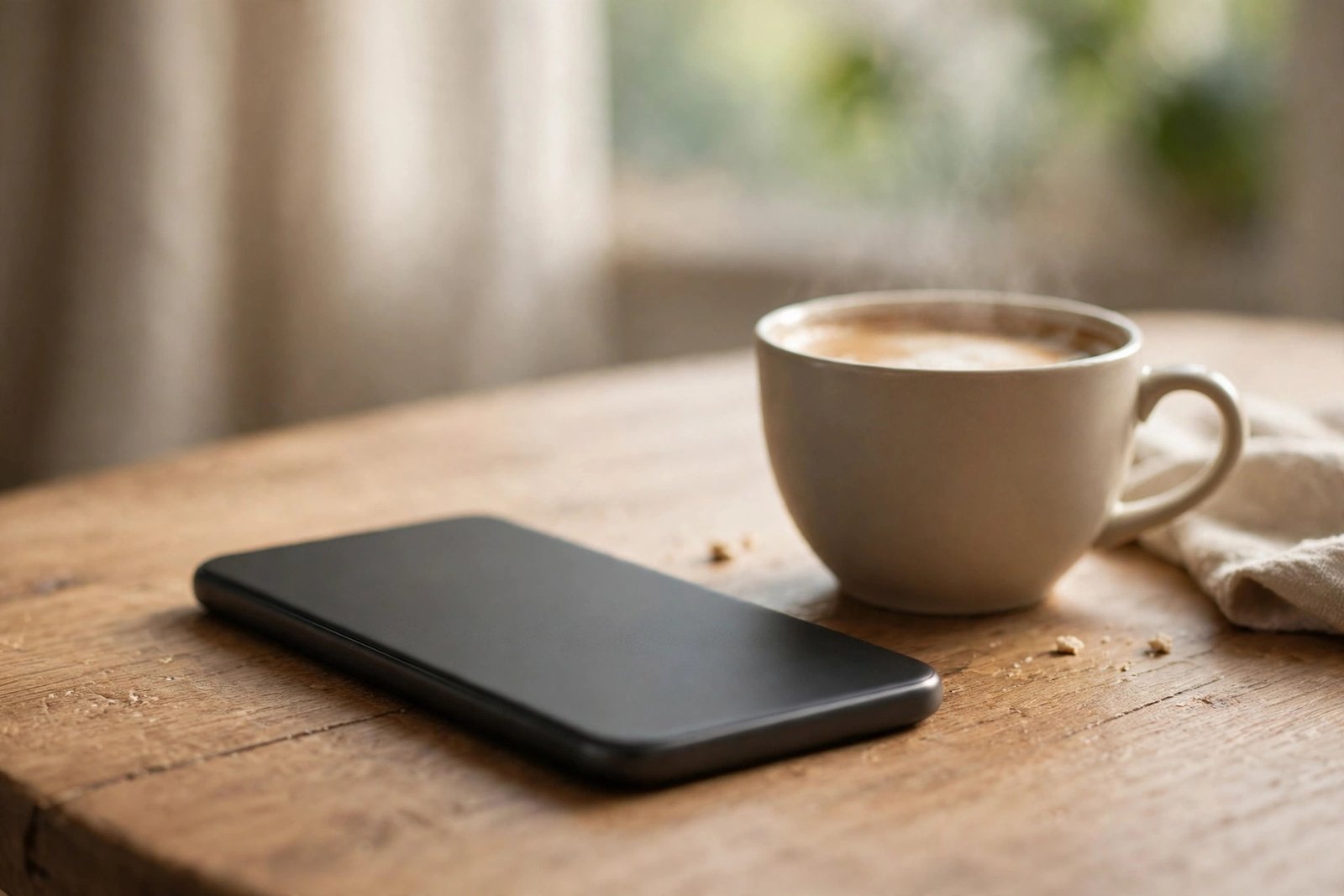 Smartphone lying face down after a missed call from 7242098265
