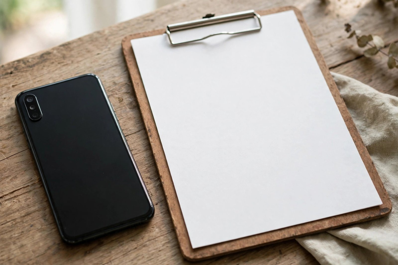Smartphone beside a survey clipboard after calls from 9372798680